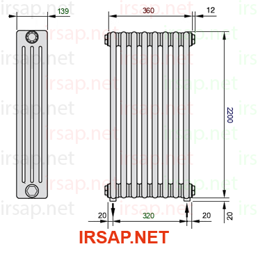 Радиатор IRSAP Tesi 42200/8 T16 CL 01